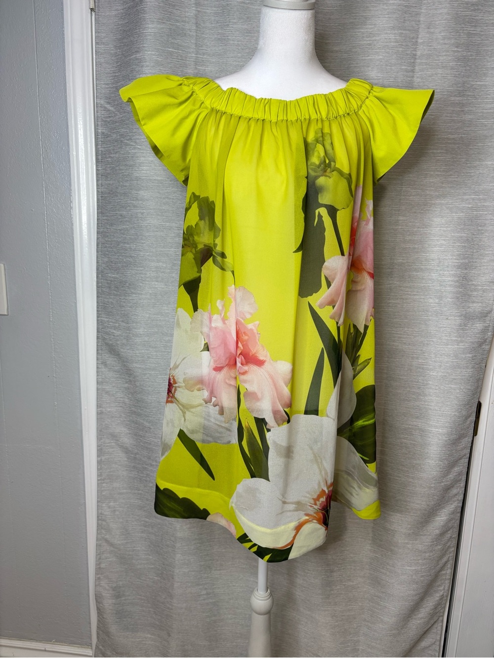 Ted Baker Lime Green Gathered coverup